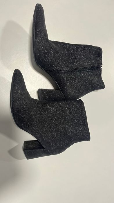 Bota glitter preta