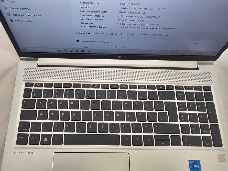Laptop HP Elitebook 650 G10/i7-1355U/16GB/512/Win11P/Bioskomp Gwarancja