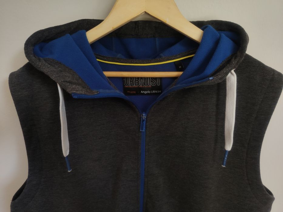 Bezrękawnik z kapturem zapinany na zamek XL