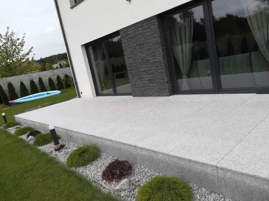 Schody z granitu, stopnica 150x33x2, płomieniowany,  granit
