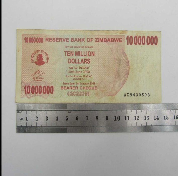 Cinco notas do Zimbabué