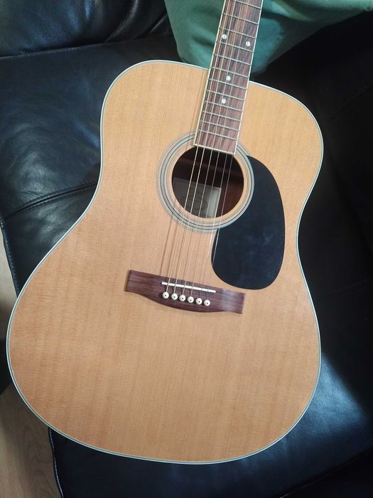 Guitarra acustica Western Guitar C. Giant. Excelente estado. Madeira de mogno e abeto.