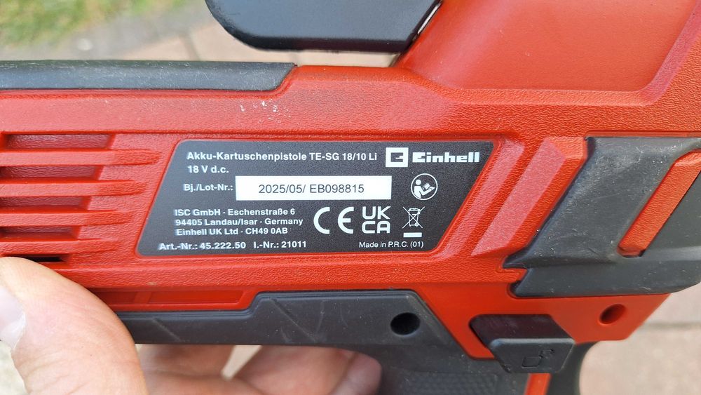 Wyciskacz akum. silikon, klej  Einhell TE-SG 18/10 Li 2025r