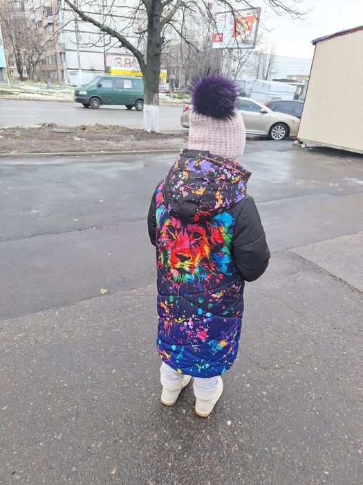 Зимний пуховик пальто на девочку