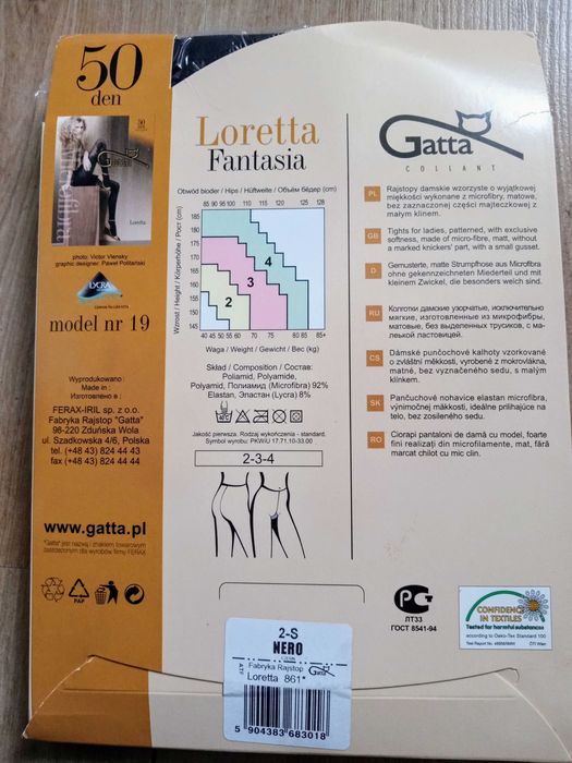 Gatta Loretta 50 DEN 2 S Czarne