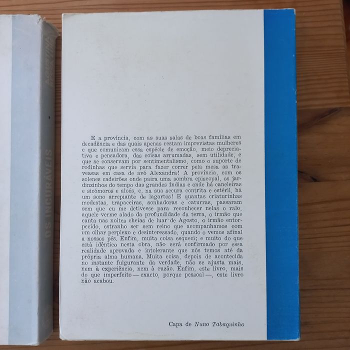 Agustina Bessa-Luís Os Incuráveis 2volumes