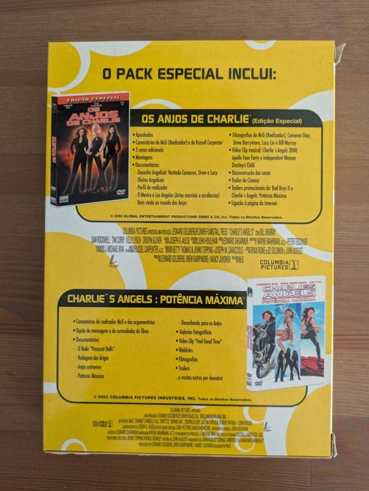 DVD Duplo - " Anjos de Charlie I e II" edição especial (COMO NOVO)