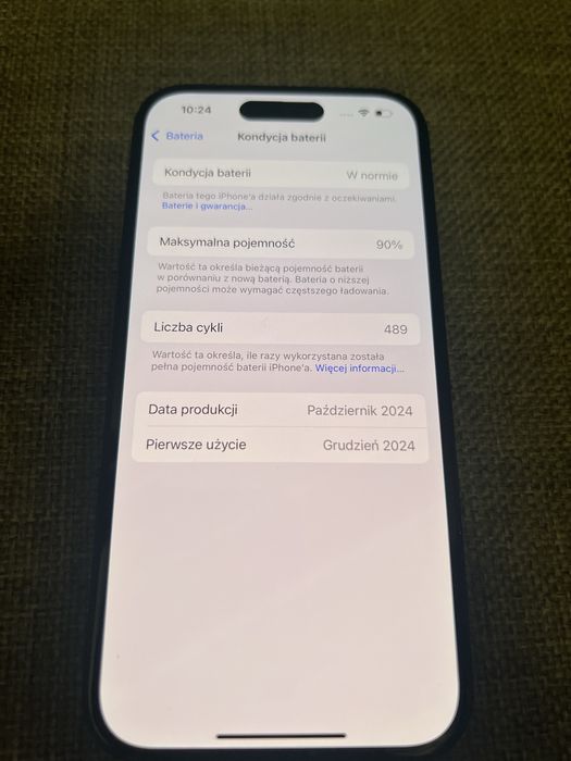 Iphone 16 128gb, 90% bateria, gwarancja