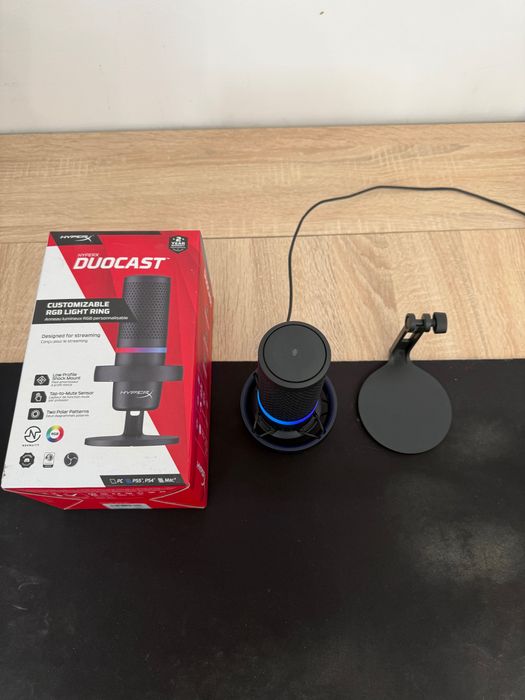 Мікрофон HyperX DuoCast RGB з коробкою, як новий
