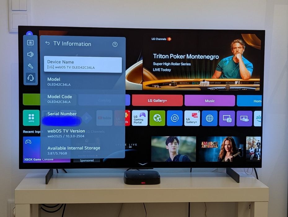 TV LG OLED42C34LA (OLED - 42'' - 107 cm - 4K Ultra HD - Smart TV)