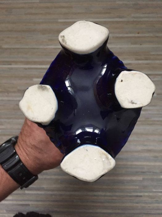 DUŻY Wazon kobalt porcelana