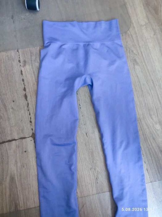 liliowe legginsy damskie Work Out rozm. S