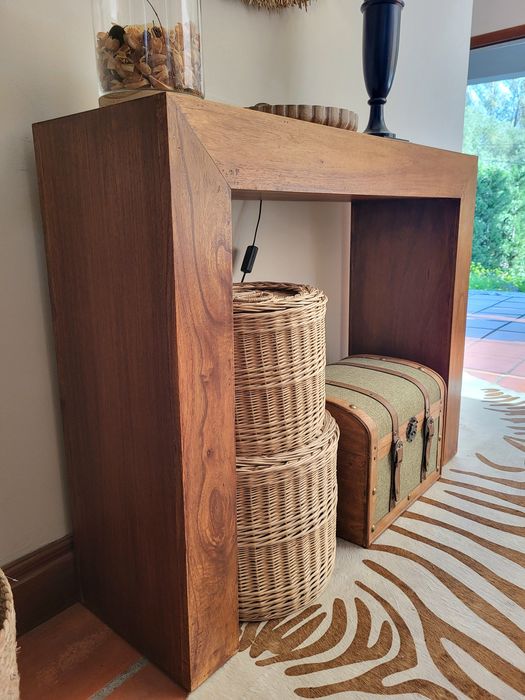 consola, mesa,  secretaria, aparador, apoio, acacia,  rustico