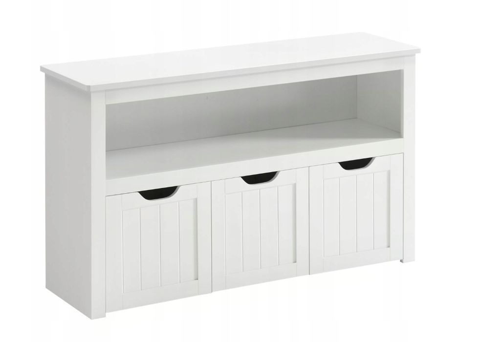 Biały Regał Szafka Do Przechowywania Vasagle Lhs380W01 Powystawowy