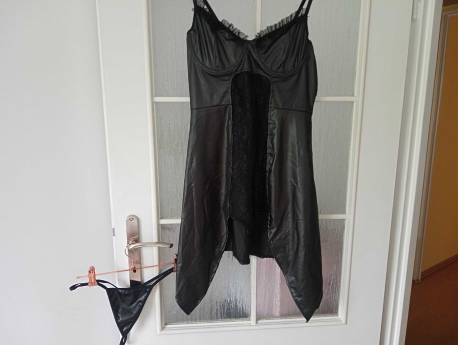 Lateksowy komplet nocny,XL