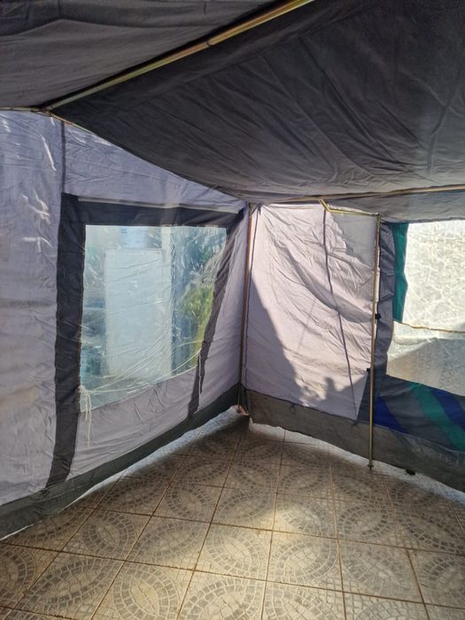 Tenda Campismo 2 quartos, 1 sala e avançado