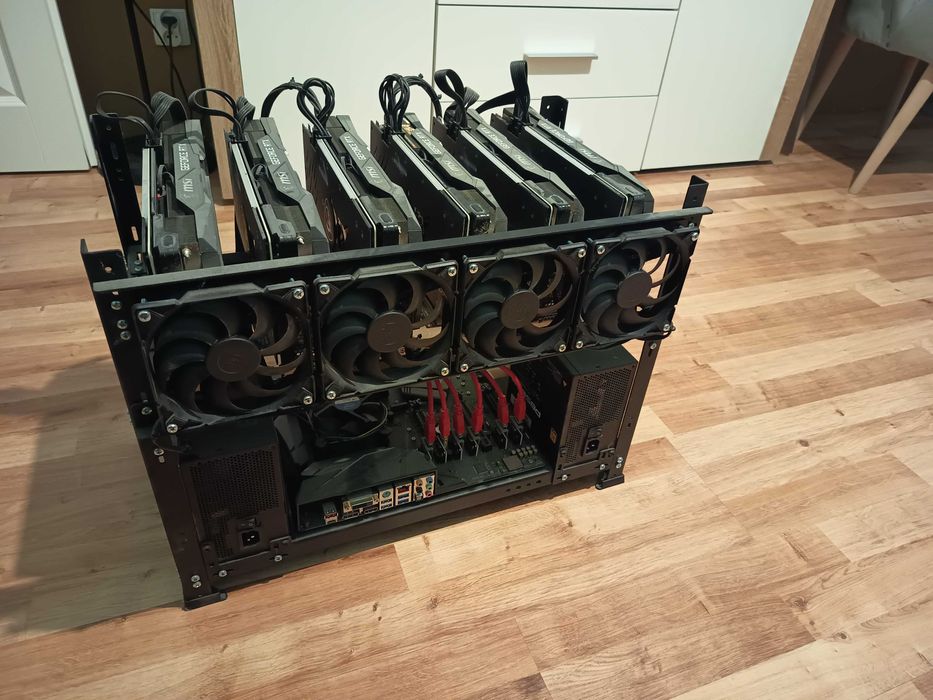 Koparka Kryptowalut 6x RTX 3070 Ti MSI odblokowane LHR