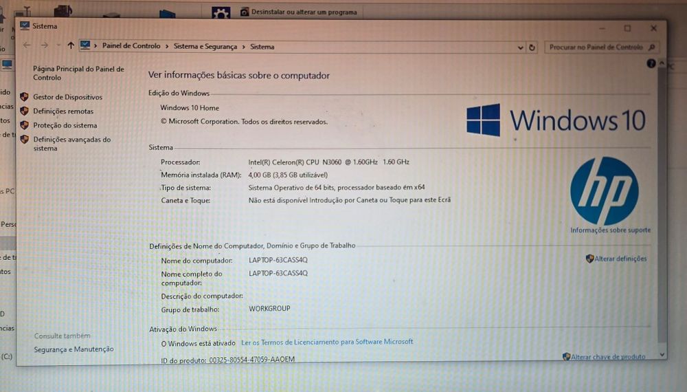 Portatil HP a trabalhar só a Bateria que não recebe carga