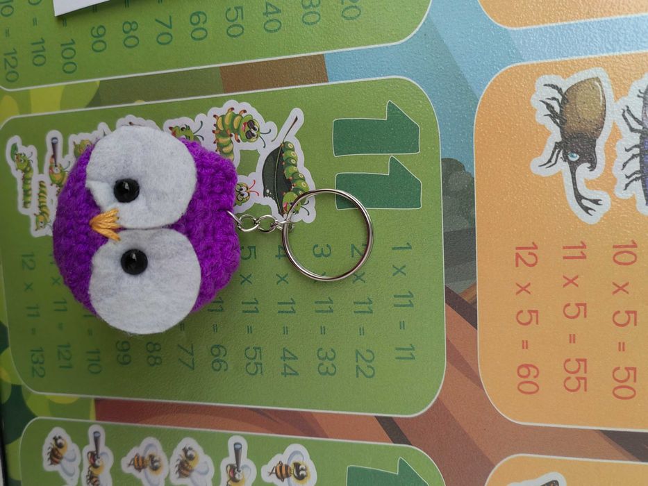 Porta-chaves mocho / coruja em crochet