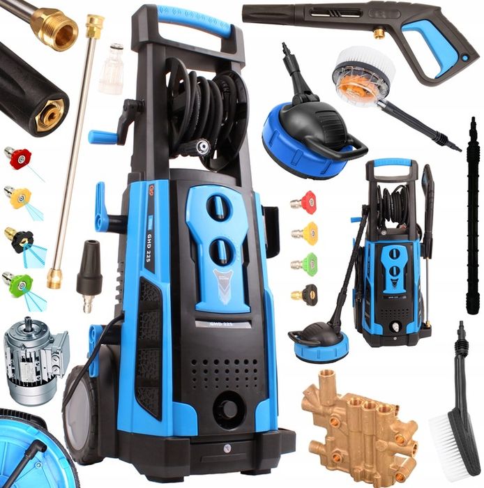 Myjka Ciśnieniowa 3200w 540 L/h Mosiądz Full 350 Pompa Mocna Dysza Tur