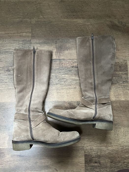Buty ze skóry kozaki unisa