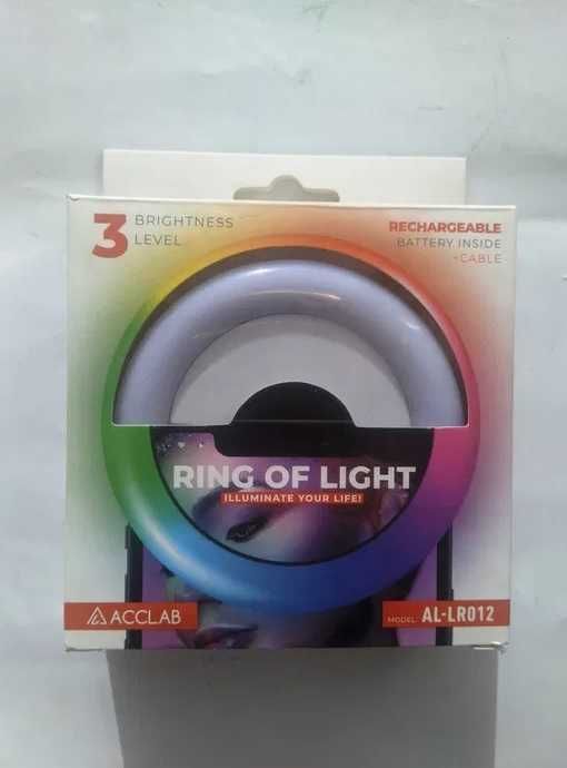 Новая разноцветная лампа блогера ACCLAB led селфи кольцо повербанк