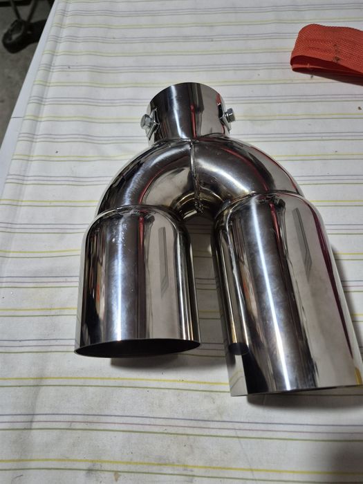 Ponteira inox de duas saídas