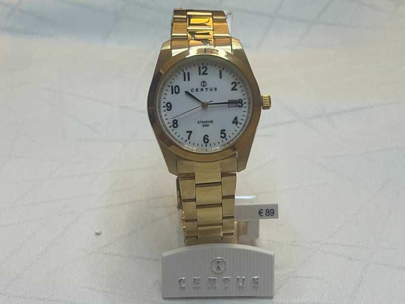 Relógio Certus 617007 – Novo, sem etiquetas – Aço dourado