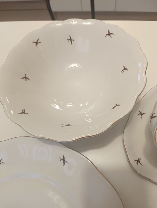 Zestaw starej porcelany Karolina lata 50, 60