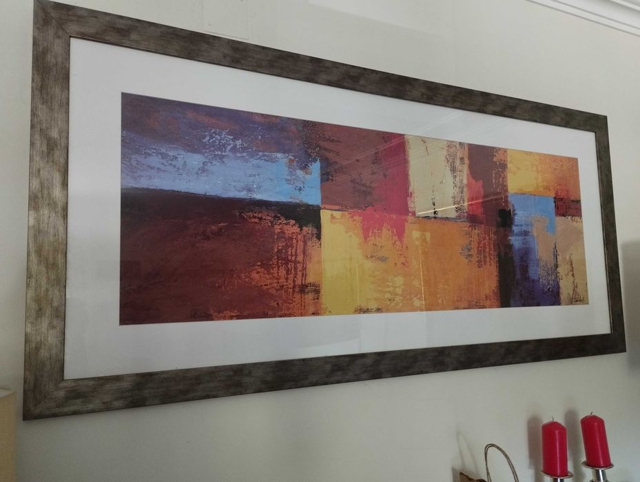 Quadro com moldura mesclada dourada