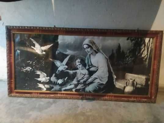 Religijny Obraz Maryi z Jezuskiem