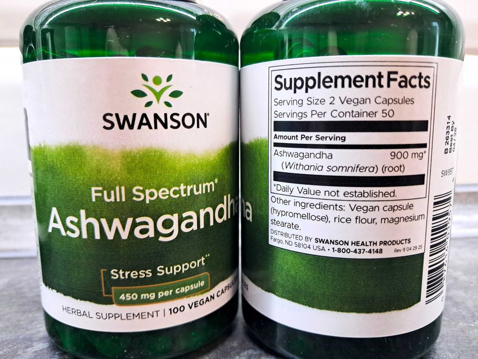 Swanson, Full Spectrum Ashwagandha 450 мг (100 капс.), ашваганда