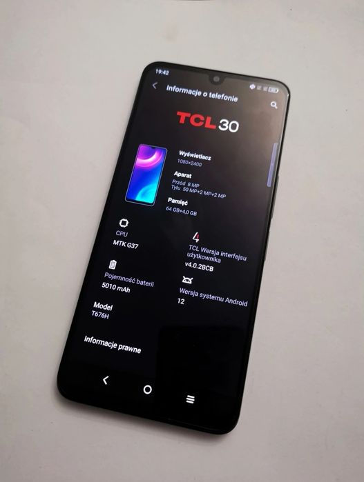 TCL 30 T-676H nowy, powystawowy. 100% sprawny