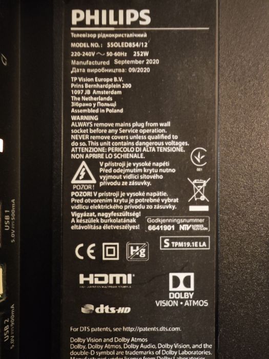 Philips OLED 55 cali Ambilight