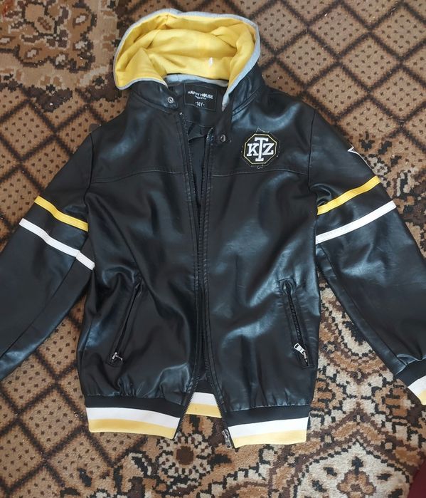 Куртка шкіряна косуха на підлітка