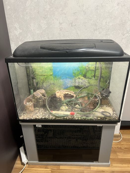 Акваріум 120 літрів з фільтром, ґрунтом, компрессором