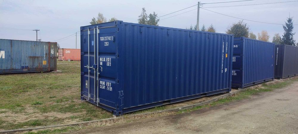 Niebieski kontener 20-stopowy- Po jednej podróży