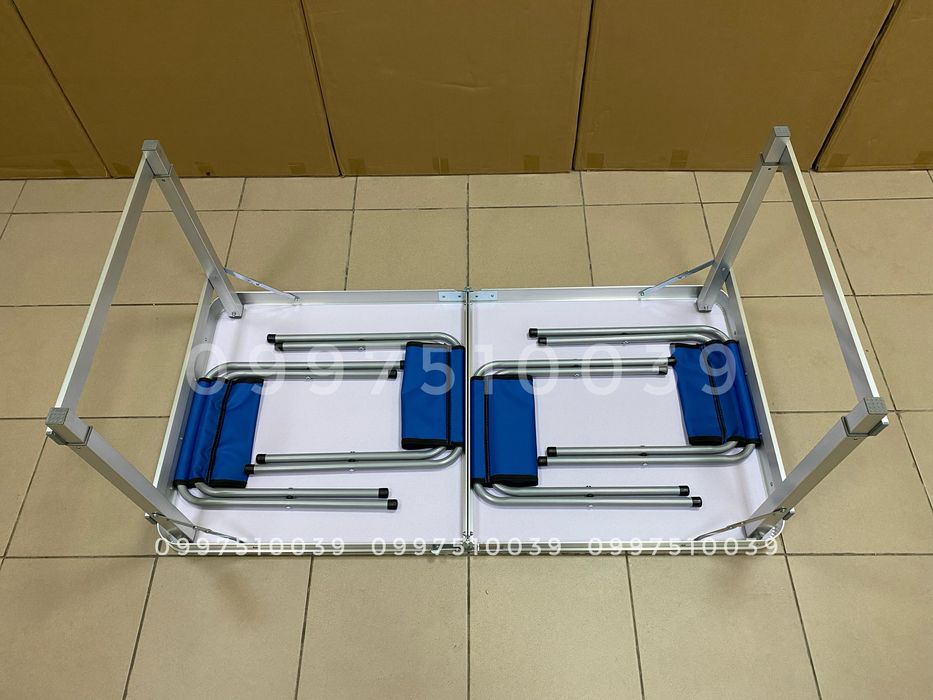 УСИЛЕННЫЙ стол для пикника + 4 стула. Раскладной столик для пікніка