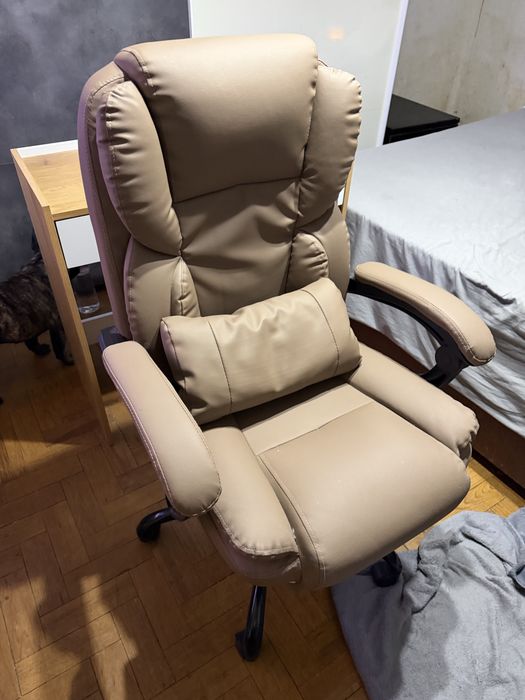 Cadeirão ergonómico reclinável + secretária — Como novos