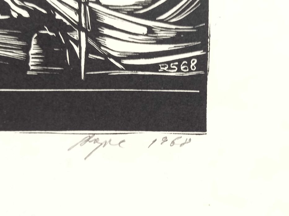 Ryszard Stryjec, linoryt "Topielica", 1968