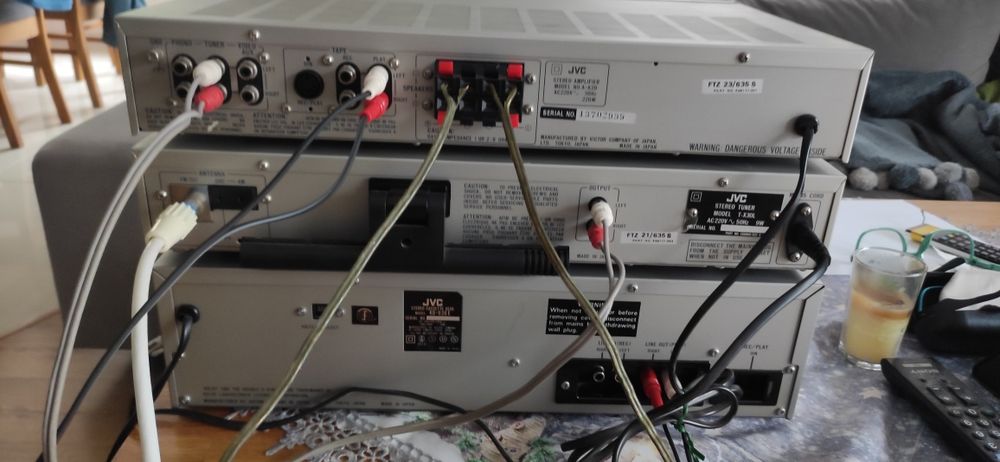 Wieża JVC wzmacniacz tuner i magnetofon