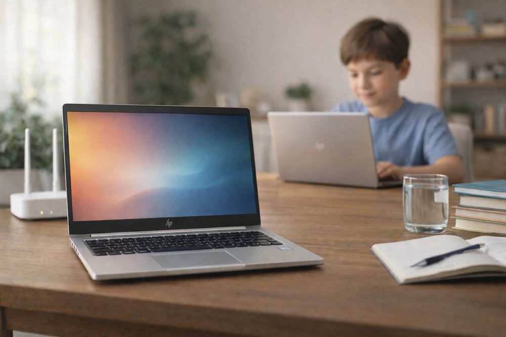 Szybki laptop do pracy i nauki – HP i7 8GB SSD 256 Win11 Pro