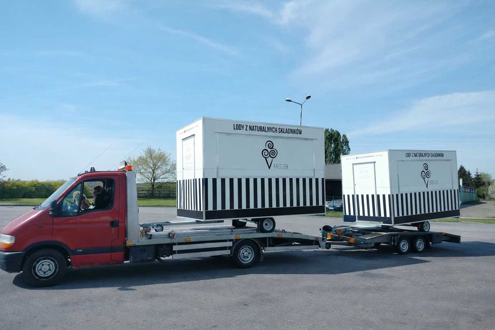 Przyczepa gastronomiczna 4,0 m(4,0 × 2,0 m| DMC 750–1350 kg| hamowana)