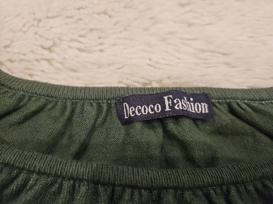 Sweter ciemnozielony s fashion damski