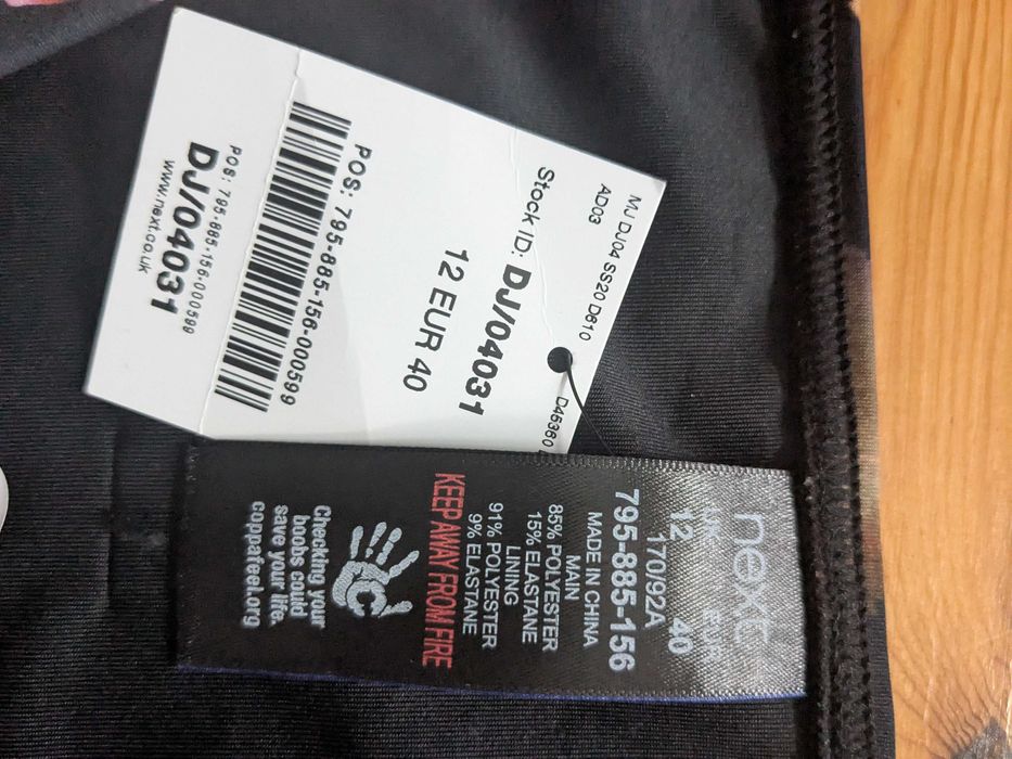 Next figi bikini granatowe w kwiaty rozm. 40
