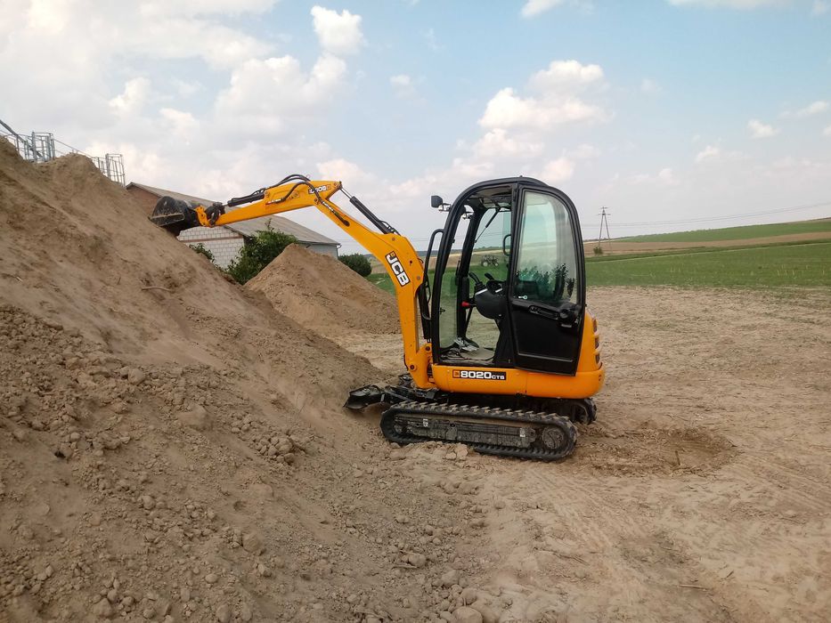 Wykopy, prace ziemne, koparko-ładowarka, minikoparka