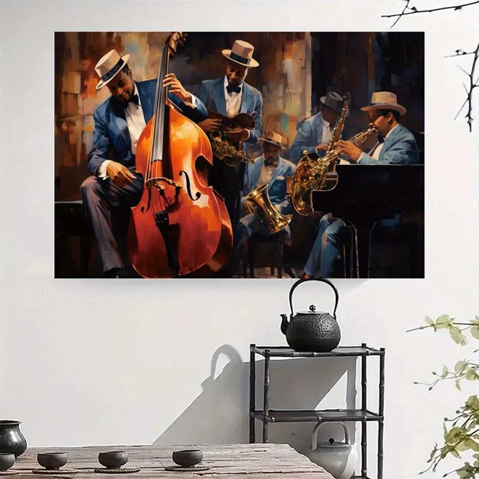Obraz na Płótnie z Muzyką Jazzową Afroamerykańską