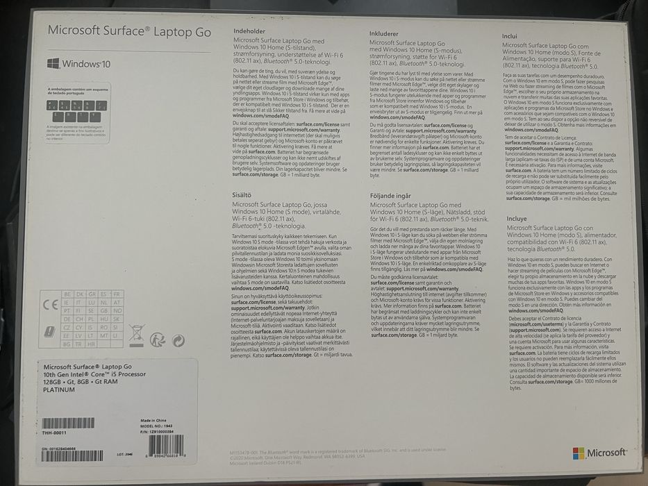 Microsoft Surface Laptop Go 10th Gen