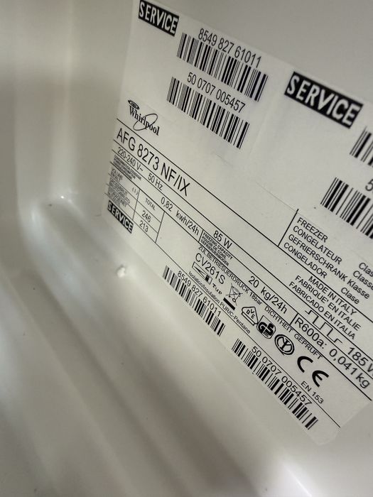 Whirlpool AFG 8273 NF/IX – zamrażarka