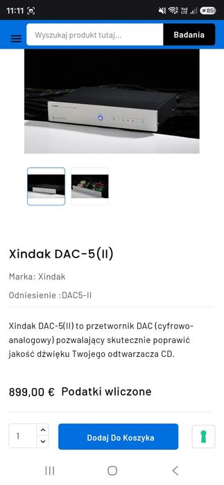 Xindak  DAK 5(II)  przetwornik analogowo cyfrowy lampowy , lampa e88cc/6dj8